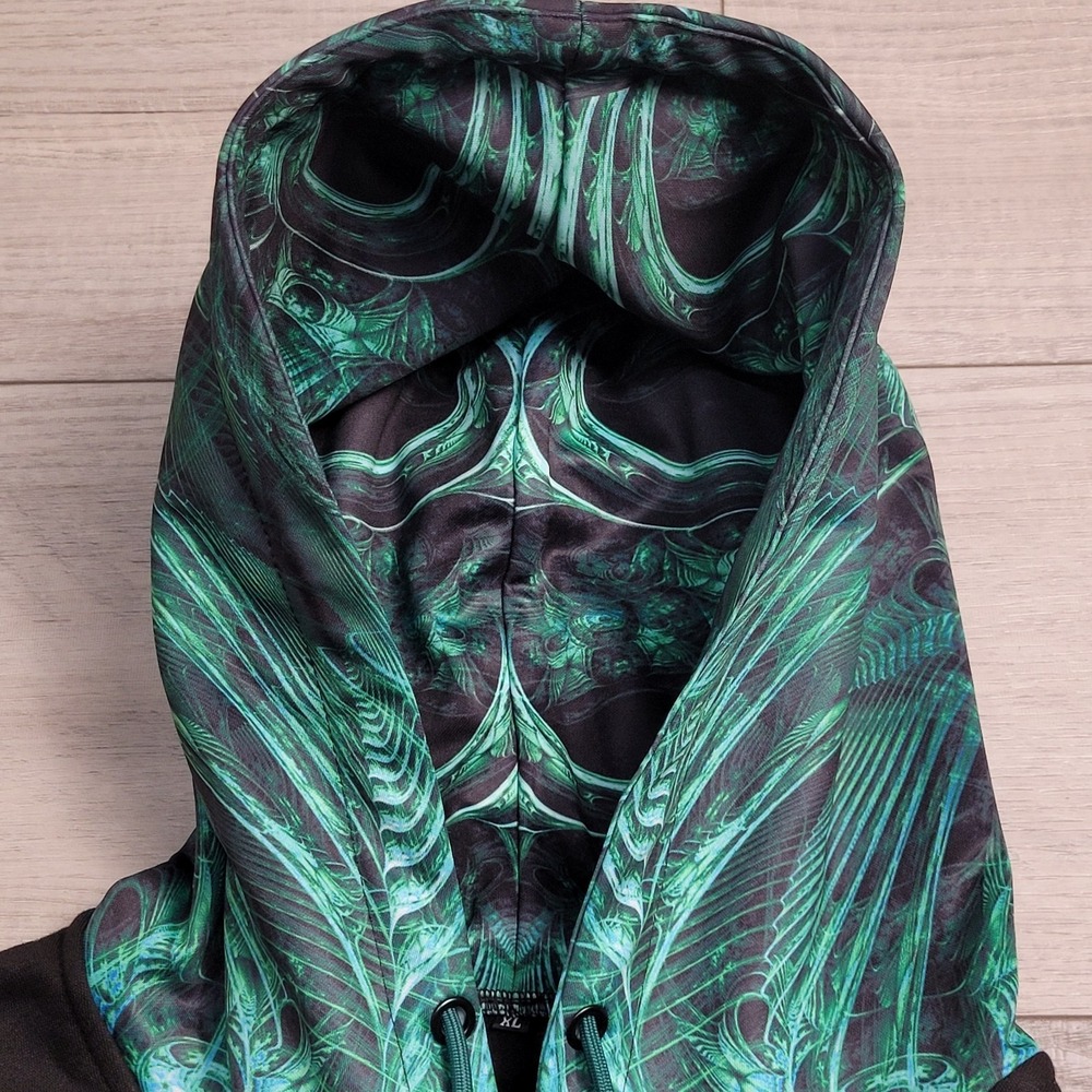 ✨Johnathan Singer x Many Visions Emerald Suwampee Dripper Hoodie XL Tipper Art - Picture 6 of 16